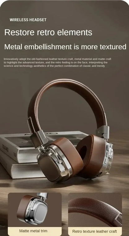 2025 New 5.3 Foldable Wireless Bluetooth Headsets Headset Gamer Choice Retro Over Ear Headphones DJ Stereo Sounds Bluetooth - Ai-TechWorld