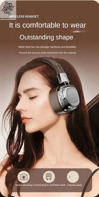 2025 New 5.3 Foldable Wireless Bluetooth Headsets Headset Gamer Choice Retro Over Ear Headphones DJ Stereo Sounds Bluetooth - Ai-TechWorld