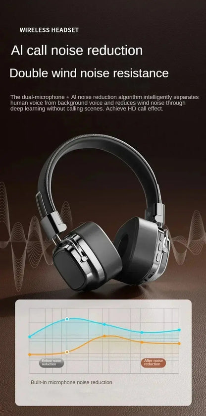 2025 New 5.3 Foldable Wireless Bluetooth Headsets Headset Gamer Choice Retro Over Ear Headphones DJ Stereo Sounds Bluetooth - Ai-TechWorld