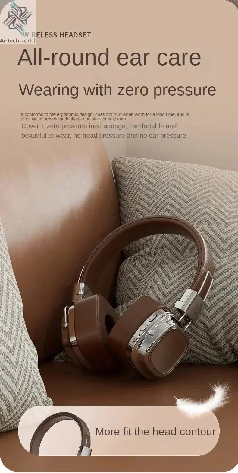 2025 New 5.3 Foldable Wireless Bluetooth Headsets Headset Gamer Choice Retro Over Ear Headphones DJ Stereo Sounds Bluetooth - Ai-TechWorld