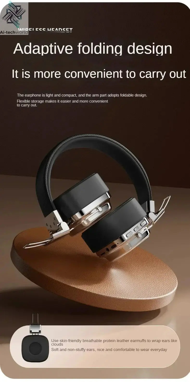 2025 New 5.3 Foldable Wireless Bluetooth Headsets Headset Gamer Choice Retro Over Ear Headphones DJ Stereo Sounds Bluetooth - Ai-TechWorld
