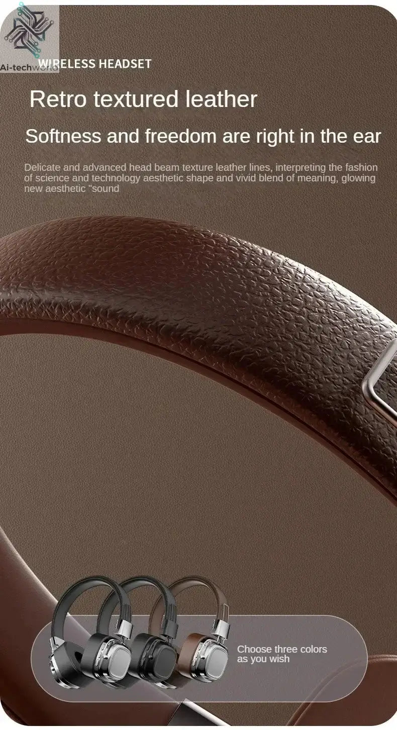2025 New 5.3 Foldable Wireless Bluetooth Headsets Headset Gamer Choice Retro Over Ear Headphones DJ Stereo Sounds Bluetooth - Ai-TechWorld