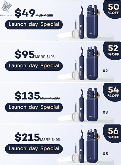 2025 New Bebird Earsight Plus I35R Ear Wax Removal Tool Camera Cleaner Kit- HD Wireless Flexible Otoscope, Pain-Free Ear Tweezer Ai-TechWorld 