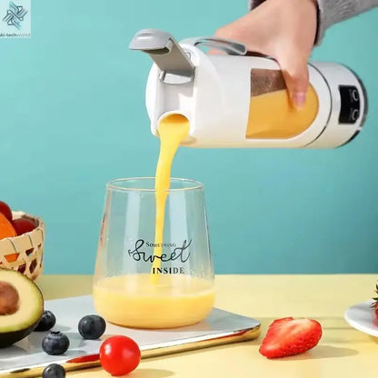 2025 New Household Charging MINI Crushed Ice Electric Juicer Powerful Motor 450ML Large Capacity Digital Display Juice Cup Ai-TechWorld 
