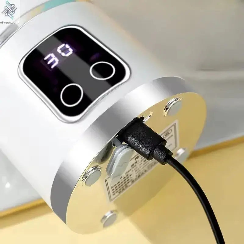 2025 New Household Charging MINI Crushed Ice Electric Juicer Powerful Motor 450ML Large Capacity Digital Display Juice Cup - Ai-TechWorld