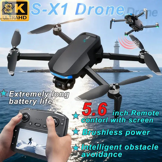 2025 New S-X1 Drone With 8K HD Camera 3-Axis Gimbal 5G GPS Anti-Shake Brushless Quadcopter For Aerial Photography And Video Gift Ai-TechWorld 