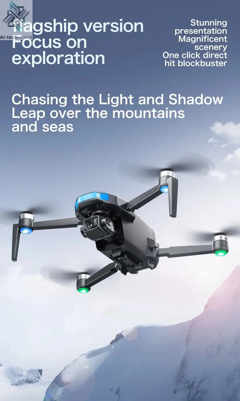 2025 New S-X1 Drone With 8K HD Camera 3-Axis Gimbal 5G GPS Anti-Shake Brushless Quadcopter For Aerial Photography And Video Gift Ai-TechWorld 