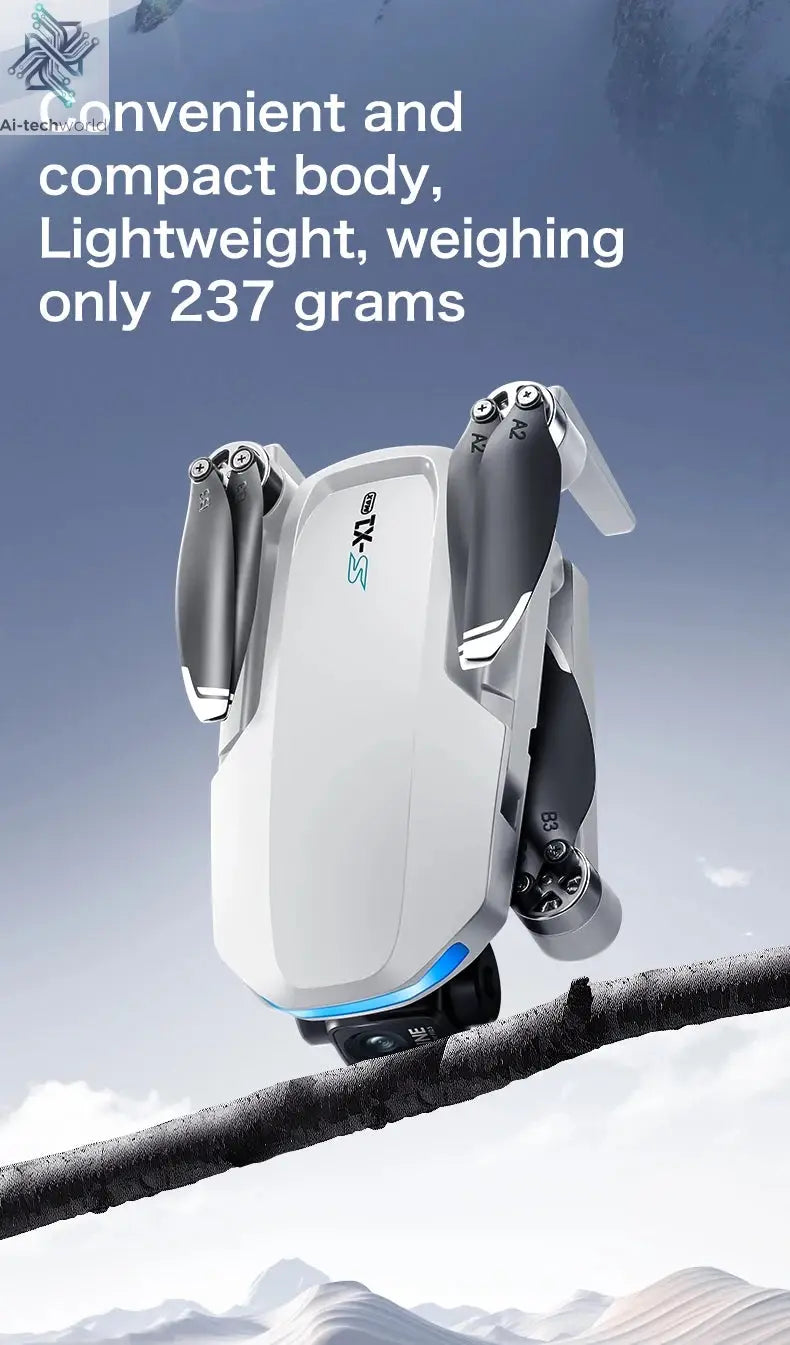 2025 New S-X1 Drone With 8K HD Camera 3-Axis Gimbal 5G GPS Anti-Shake Brushless Quadcopter For Aerial Photography And Video Gift Ai-TechWorld 