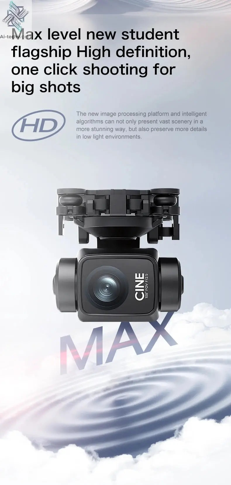 2025 New S-X1 Drone With 8K HD Camera 3-Axis Gimbal 5G GPS Anti-Shake Brushless Quadcopter For Aerial Photography And Video Gift Ai-TechWorld 
