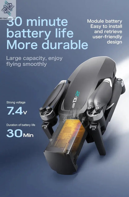 2025 New S-X1 Drone With 8K HD Camera 3-Axis Gimbal 5G GPS Anti-Shake Brushless Quadcopter For Aerial Photography And Video Gift Ai-TechWorld 