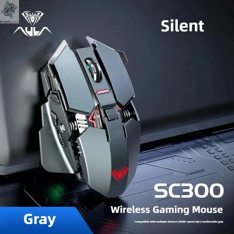 2025 New SC300 Wireless 2.4G Gaming Mouse RGB 3200dpi Rechargeable Silent Mechanical E-sports Mouse for Desktop Computer Laptop Ai-TechWorld 