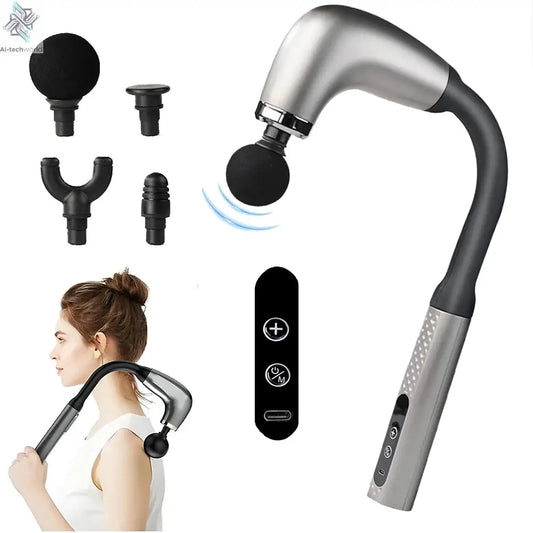 2025 New Smart Fascia Gun Electric Massager Massage Hammer Electric Fascia Gun Home Handheld Hammer Back Artifact Christmas Gift Ai-TechWorld 