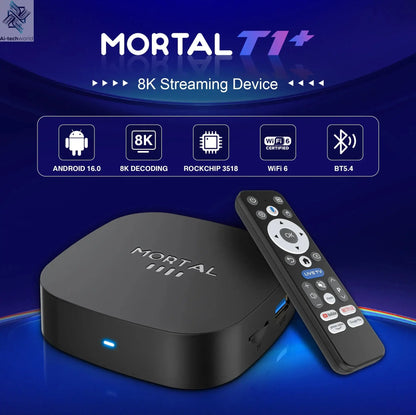 2025 New T1+ 8K HD TV Box Android 16.0 RK3518 Quad Core 8GB RAM 128GB ROM Dual Wifi 2.4G/5.8G Home Theater Media Player - Ai-TechWorld