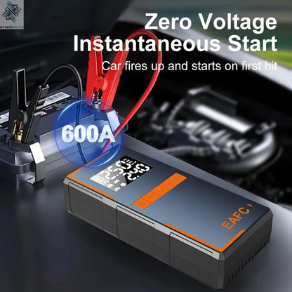 2025 Newest All-in-One Car Emergency Jump Starter & Air Pump 1200A Peak 150PSI Tire Inflator with LED Light & Power Bank Ai-TechWorld 