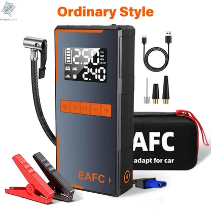2025 Newest All-in-One Car Emergency Jump Starter & Air Pump 1200A Peak 150PSI Tire Inflator with LED Light & Power Bank Ai-TechWorld 