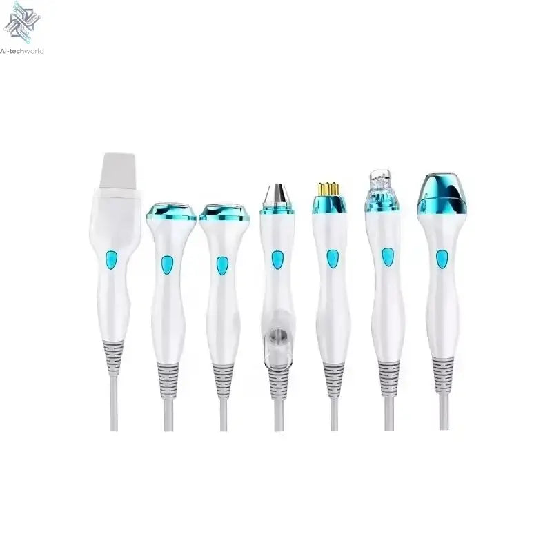 2025 Newest Profession 7 In 1 Smart Facial Cleansing Skin Analyze Deep Pore Vacuum Lift Anti-aging Beauty Machine Ice Blue Ai-TechWorld 