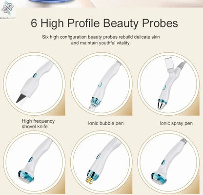 2025 Newest Profession 7 In 1 Smart Facial Cleansing Skin Analyze Deep Pore Vacuum Lift Anti-aging Beauty Machine Ice Blue Ai-TechWorld 