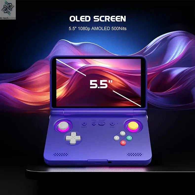 2025 Retroid Pocket Flip2 Retro Handheld Game Console Android13 5.5 Inch AMOLED Touch Screen Video Player Wifi Bluetooth PSP PS2 Ai-TechWorld 