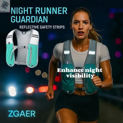 2025 new Biking Running Storage Vest Lightweight Running Vest Reflective Hydration Water Chest Pack With Phone Storage Pocket Ai-TechWorld 