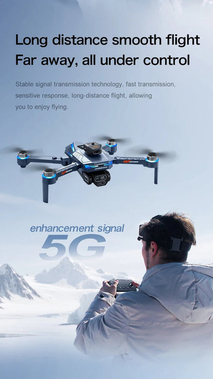 2025 New GT8 Drone GPS 8K Professional HD 360° Dual Cameras 5G WIFI Brushless Motors Obstacle Avoidance Foldable Quadcopter Toys Ai-TechWorld