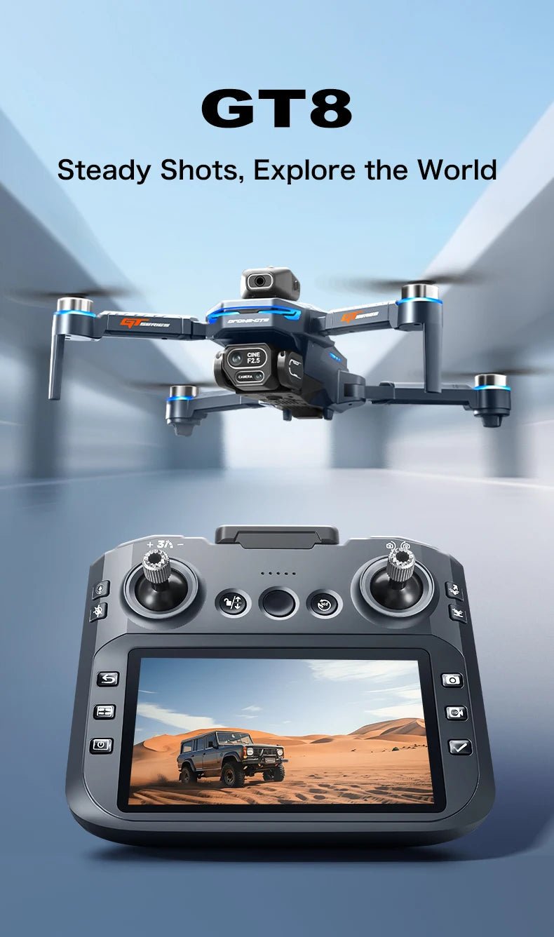 2025 New GT8 Drone GPS 8K Professional HD 360° Dual Cameras 5G WIFI Brushless Motors Obstacle Avoidance Foldable Quadcopter Toys Ai-TechWorld