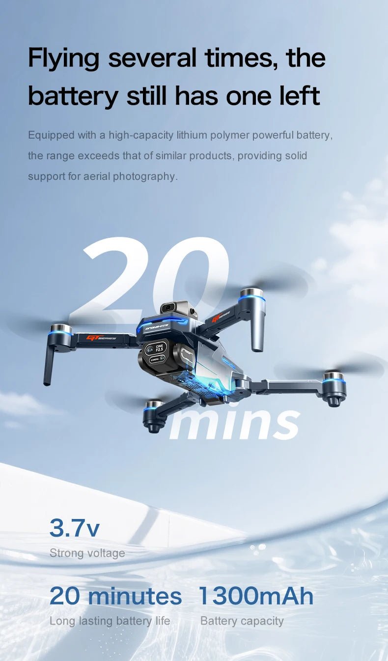 2025 New GT8 Drone GPS 8K Professional HD 360° Dual Cameras 5G WIFI Brushless Motors Obstacle Avoidance Foldable Quadcopter Toys Ai-TechWorld