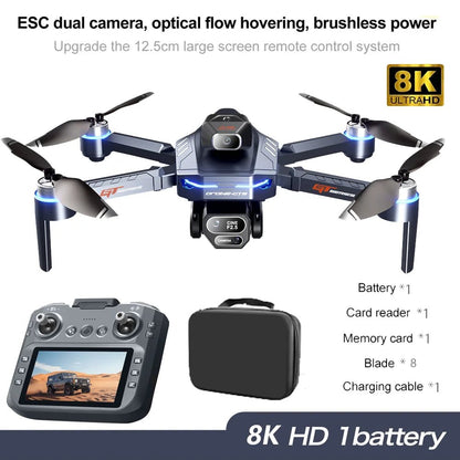 2025 New GT8 Drone GPS 8K Professional HD 360° Dual Cameras 5G WIFI Brushless Motors Obstacle Avoidance Foldable Quadcopter Toys Ai-TechWorld