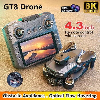 2025 New GT8 Drone GPS 8K Professional HD 360° Dual Cameras 5G WIFI Brushless Motors Obstacle Avoidance Foldable Quadcopter Toys Ai-TechWorld
