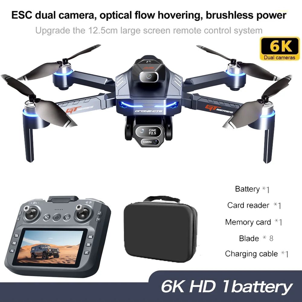 2025 New GT8 Drone GPS 8K Professional HD 360° Dual Cameras 5G WIFI Brushless Motors Obstacle Avoidance Foldable Quadcopter Toys Ai-TechWorld