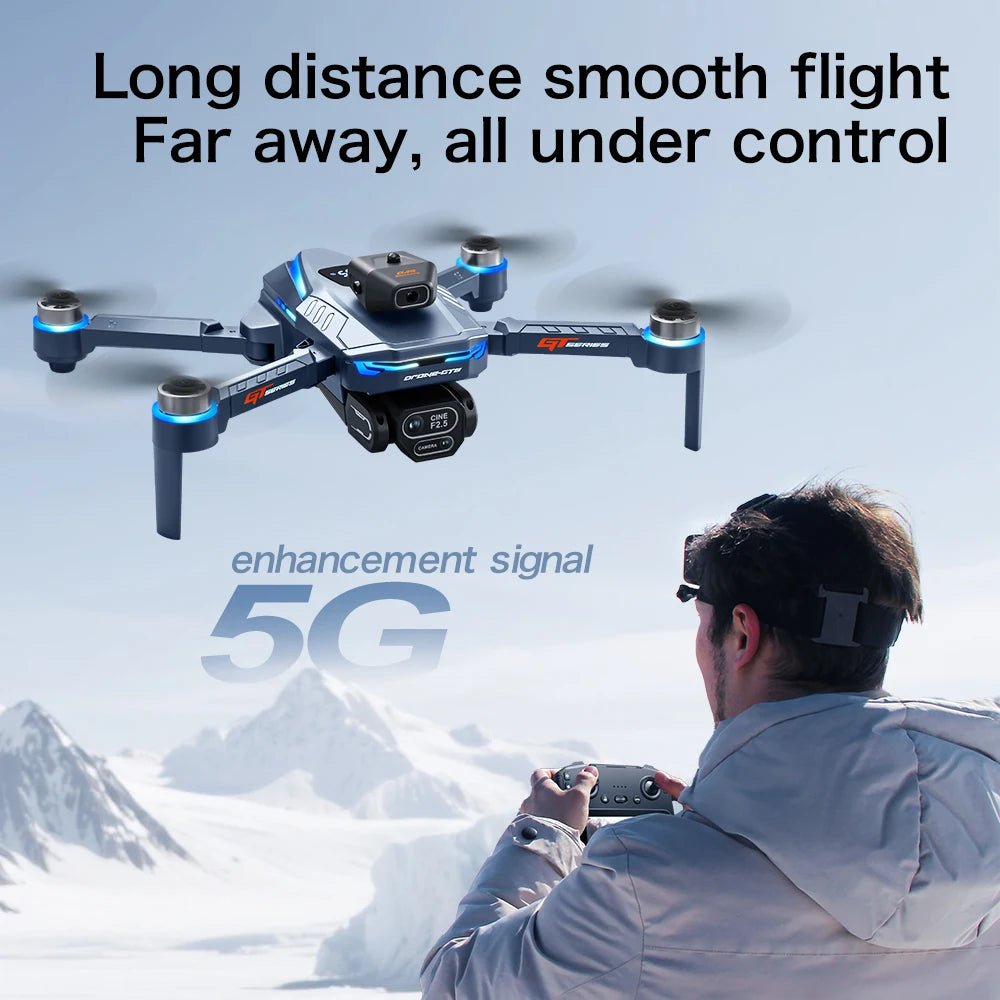 2025 New GT8 Drone GPS 8K Professional HD 360° Dual Cameras 5G WIFI Brushless Motors Obstacle Avoidance Foldable Quadcopter Toys Ai-TechWorld