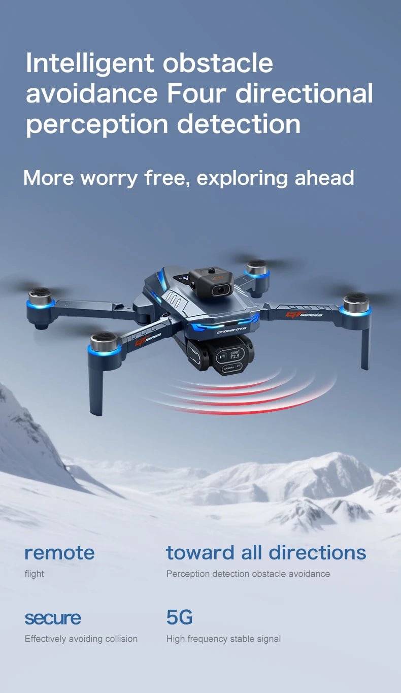 2025 New GT8 Drone GPS 8K Professional HD 360° Dual Cameras 5G WIFI Brushless Motors Obstacle Avoidance Foldable Quadcopter Toys Ai-TechWorld