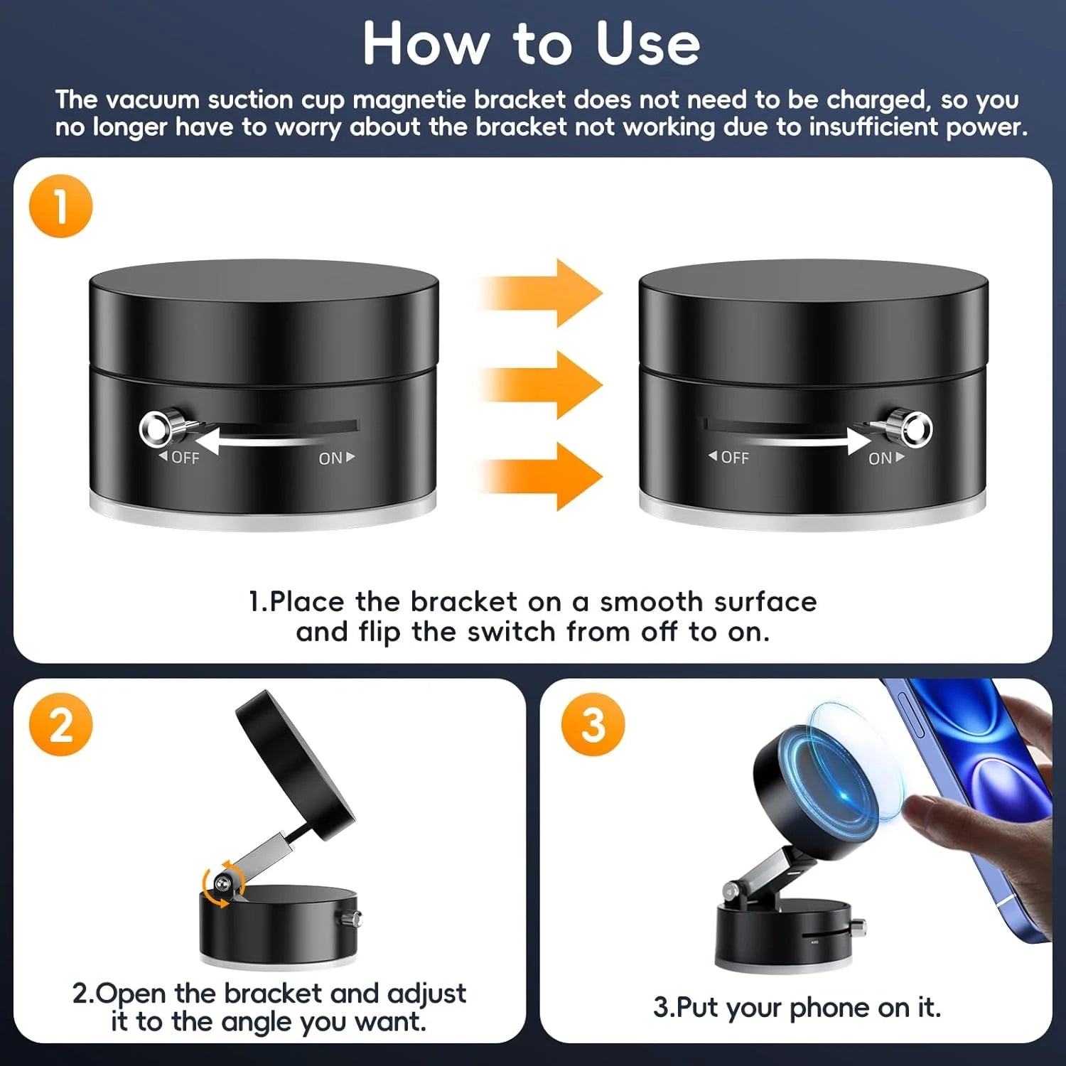 360-Degree Magnetic Car Phone Holder with Suction Cup - 2025 Model Ai-TechWorld