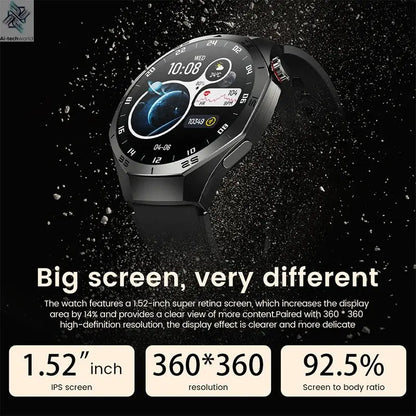 2025New For Android and ios Smart Watch Men AMOLED Screen GPS Motion trajectory Heart Rate Bluetooth Calls SmartWatch Waterproof Ai-TechWorld 