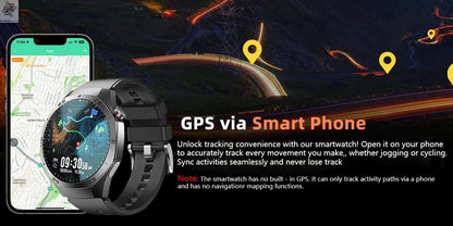 2025New For Android and ios Smart Watch Men AMOLED Screen GPS Motion trajectory Heart Rate Bluetooth Calls SmartWatch Waterproof Ai-TechWorld 