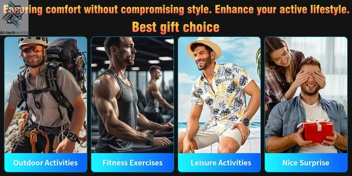 2025New For Android and ios Smart Watch Men AMOLED Screen GPS Motion trajectory Heart Rate Bluetooth Calls SmartWatch Waterproof Ai-TechWorld 