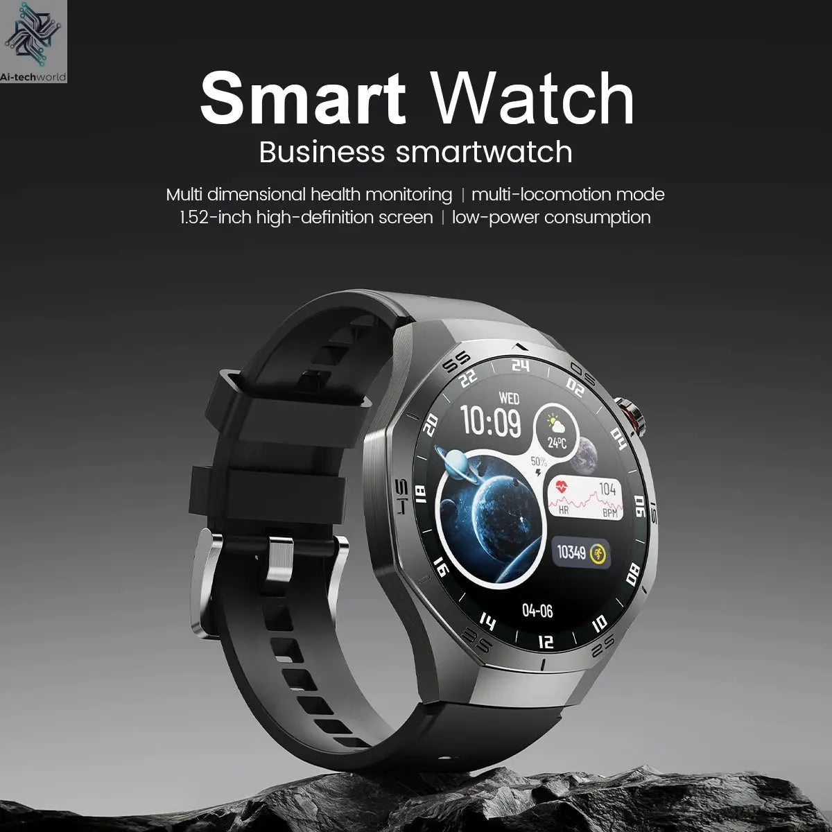 2025New For Android and ios Smart Watch Men AMOLED Screen GPS Motion trajectory Heart Rate Bluetooth Calls SmartWatch Waterproof Ai-TechWorld 