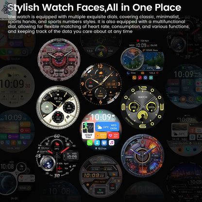 2025New For Android and ios Smart Watch Men AMOLED Screen GPS Motion trajectory Heart Rate Bluetooth Calls SmartWatch Waterproof Ai-TechWorld 