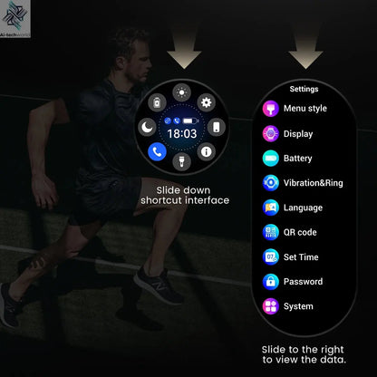 2025New For Android and ios Smart Watch Men AMOLED Screen GPS Motion trajectory Heart Rate Bluetooth Calls SmartWatch Waterproof Ai-TechWorld 