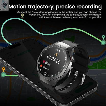 2025New For Android and ios Smart Watch Men AMOLED Screen GPS Motion trajectory Heart Rate Bluetooth Calls SmartWatch Waterproof Ai-TechWorld 