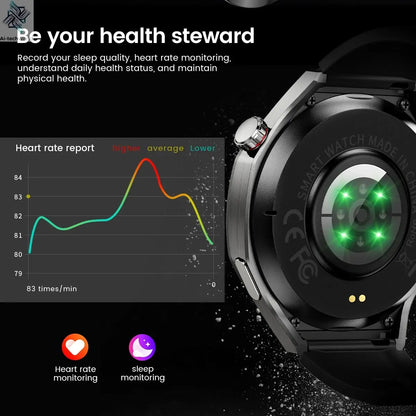 2025New For Android and ios Smart Watch Men AMOLED Screen GPS Motion trajectory Heart Rate Bluetooth Calls SmartWatch Waterproof Ai-TechWorld 