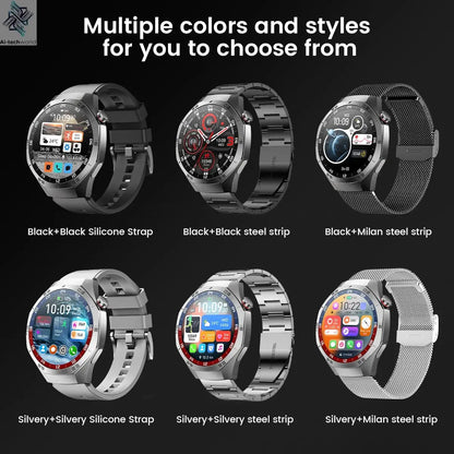 2025New For Android and ios Smart Watch Men AMOLED Screen GPS Motion trajectory Heart Rate Bluetooth Calls SmartWatch Waterproof Ai-TechWorld 