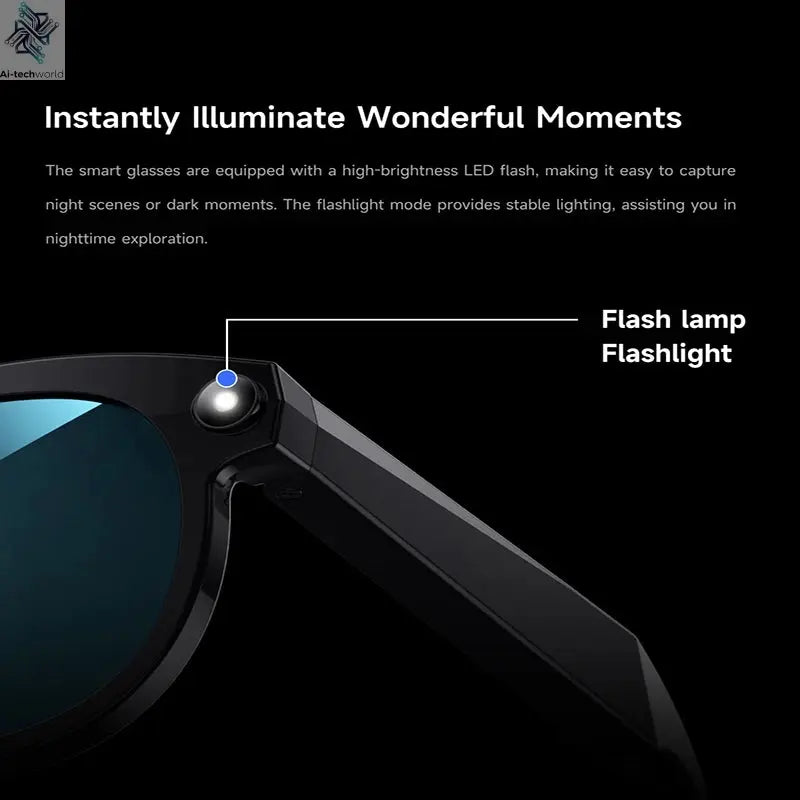 2025Xiaomi Mijia 4K HD Color Changing AI Smart Glasses Chat HD Camera Bluetooth Call Voice Assistant Control Smart Glasses Gift Ai-TechWorld 