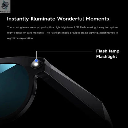 2025Xiaomi Mijia 4K HD Color Changing AI Smart Glasses Chat HD Camera Bluetooth Call Voice Assistant Control Smart Glasses Gift Ai-TechWorld 