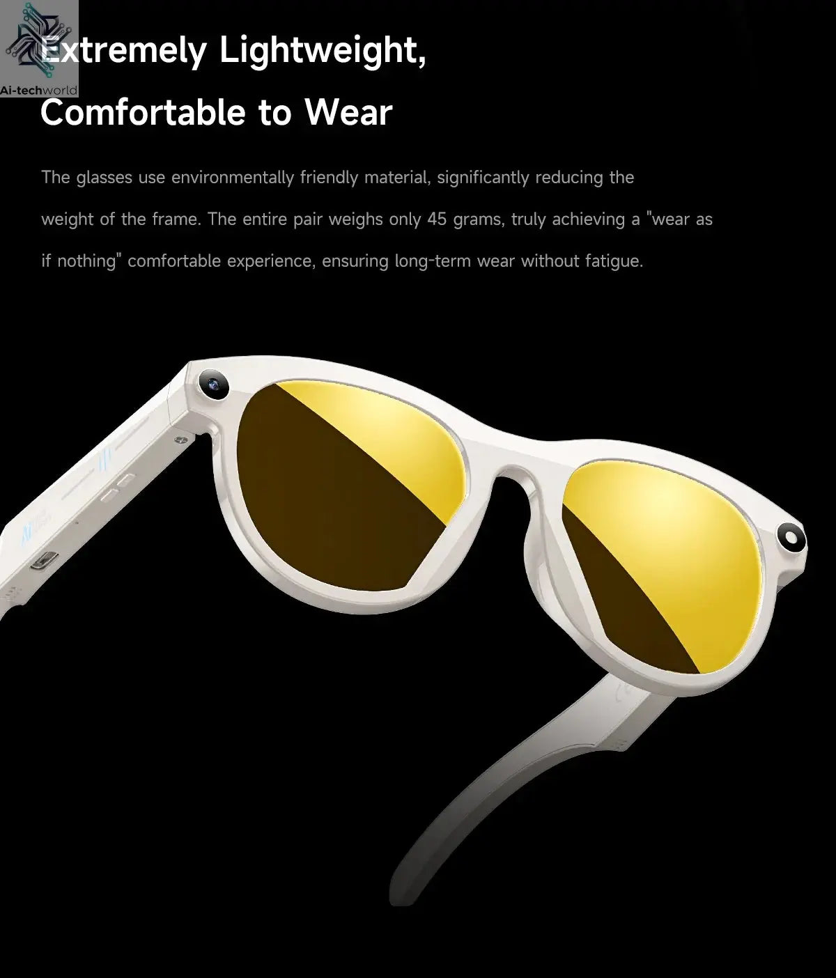 2025Xiaomi Mijia 4K HD Color Changing AI Smart Glasses Chat HD Camera Bluetooth Call Voice Assistant Control Smart Glasses Gift Ai-TechWorld 