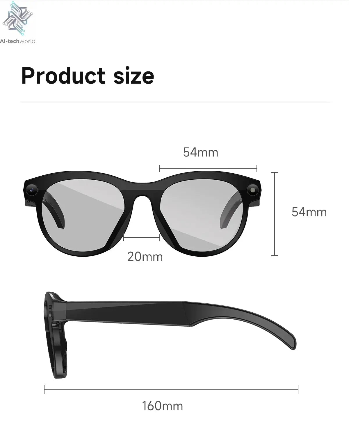 2025Xiaomi Mijia 4K HD Color Changing AI Smart Glasses Chat HD Camera Bluetooth Call Voice Assistant Control Smart Glasses Gift Ai-TechWorld 