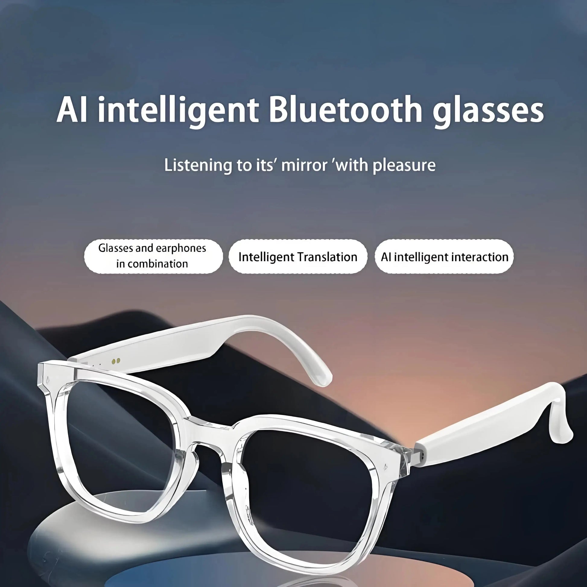 2026 New AI Intelligent Translation Glasses Touchscreen Sunglasses Smart Bluetooth Glasses Listen To Music Voice Call Ai-TechWorld 