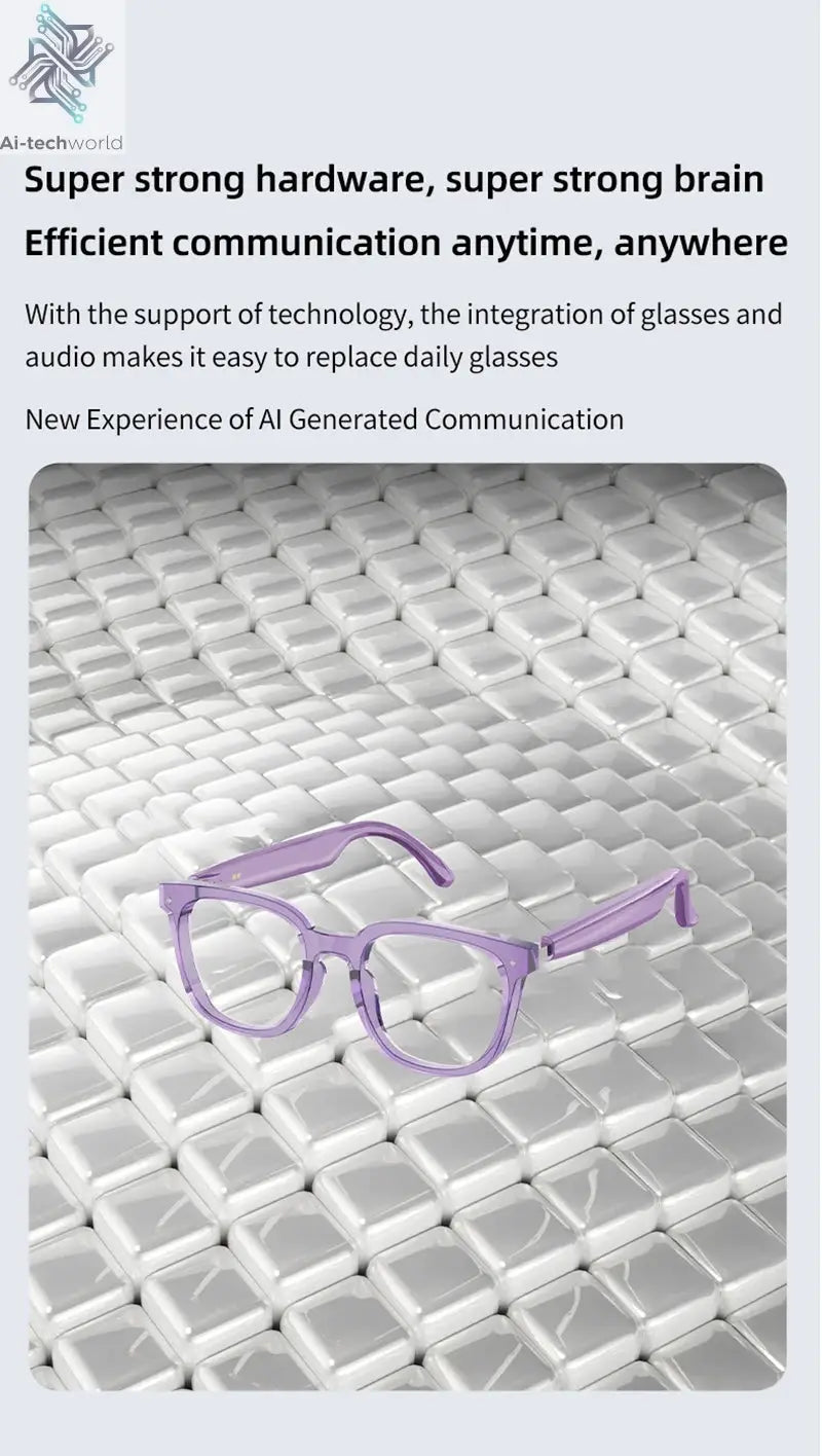 2026 New AI Intelligent Translation Glasses Touchscreen Sunglasses Smart Bluetooth Glasses Listen To Music Voice Call Ai-TechWorld 