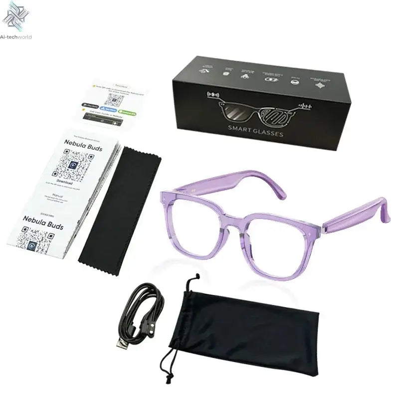 2026 New AI Intelligent Translation Glasses Touchscreen Sunglasses Smart Bluetooth Glasses Listen To Music Voice Call Ai-TechWorld 