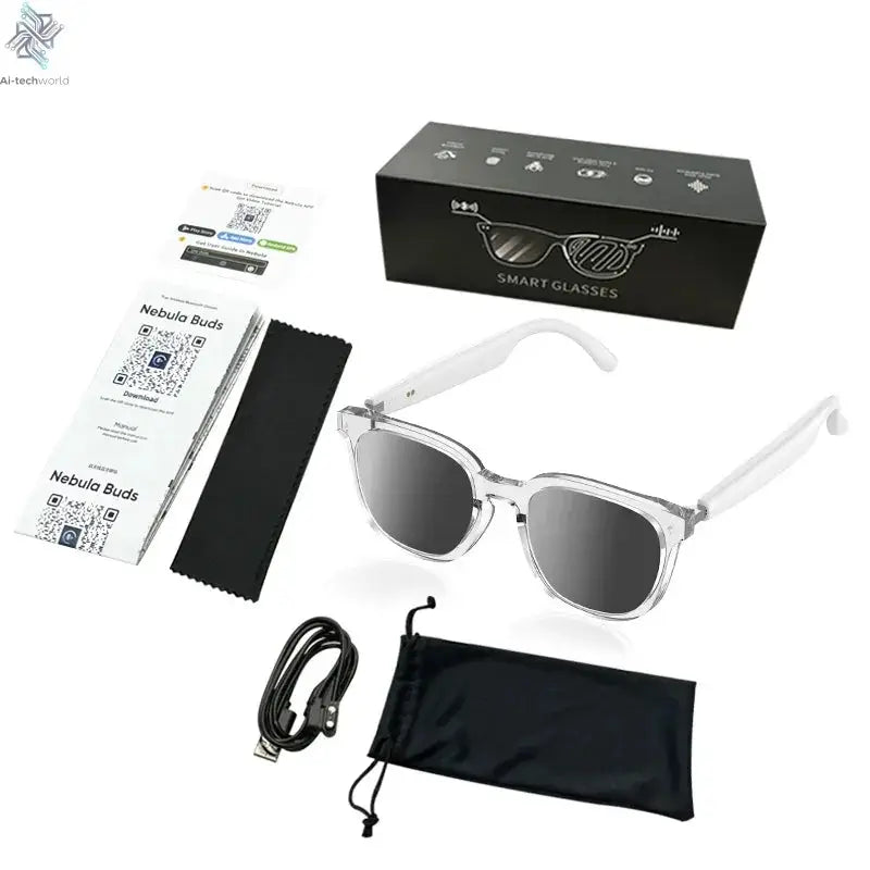 2026 New AI Intelligent Translation Glasses Touchscreen Sunglasses Smart Bluetooth Glasses Listen To Music Voice Call Ai-TechWorld 