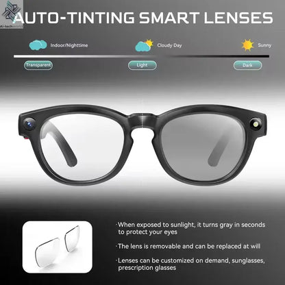 2026New 8K HD AI Smart Glasses 800MP Camera Bluetooth Call 290Mah ChatGPT Video Recording Voice Assistant Control Sunglasses Men - Ai-TechWorld